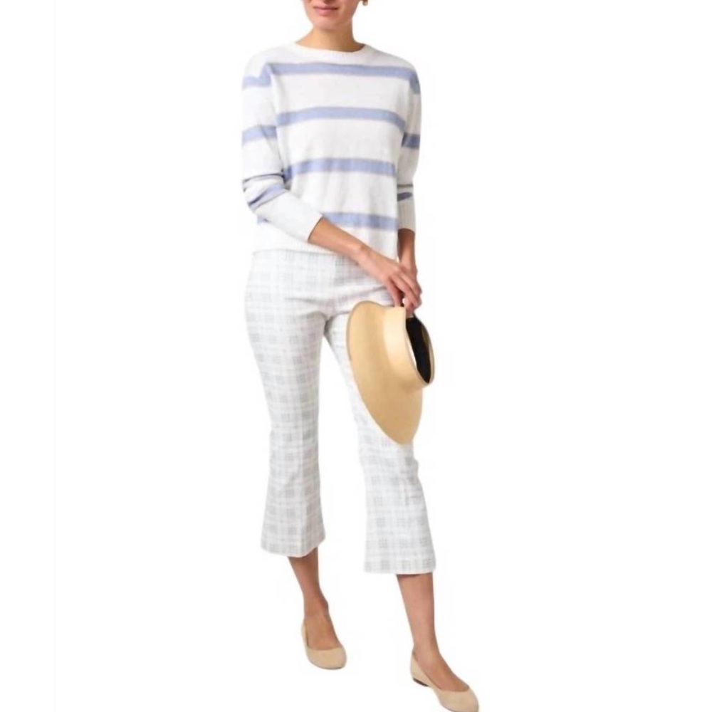 Avenue Montaigne Leo Plaid Flare Crop Pants